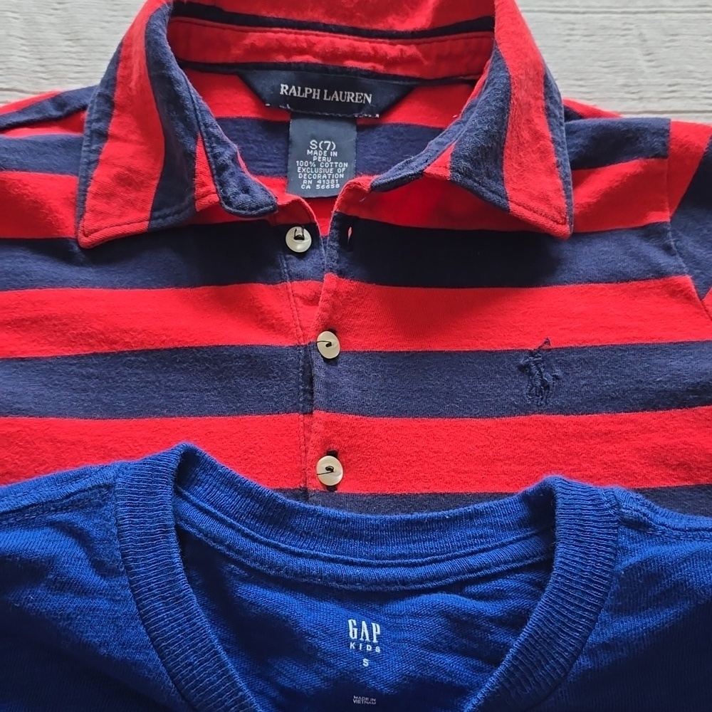 Ralph Lauren (Size 7) & Gap (Size 6-7) Boys Long Sleeve Shirts - Picture 3 of 16